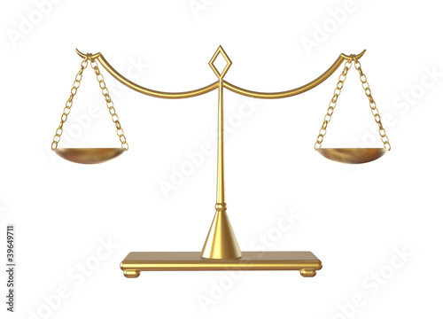 Принти на полотні Golden balance