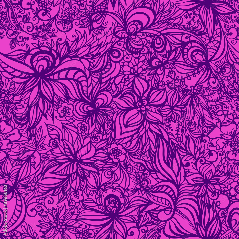 beautiful vector floral hand drawn seamless pattern with swirls beautiful vector floral hand drawn seamless pattern with swirls