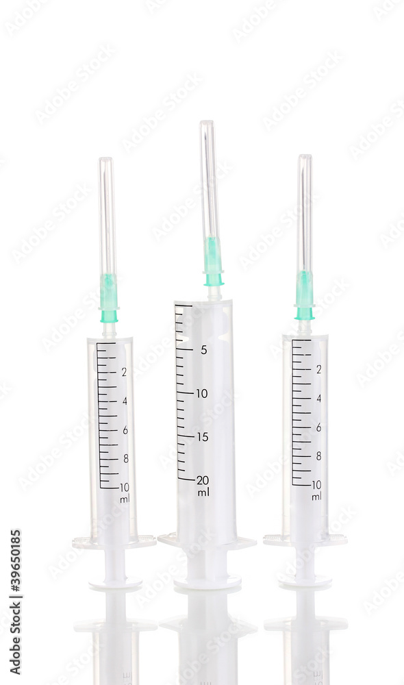 Syringes isolated on white Syringes isolated on white