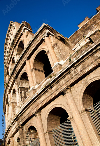 Colosseum with blue sky