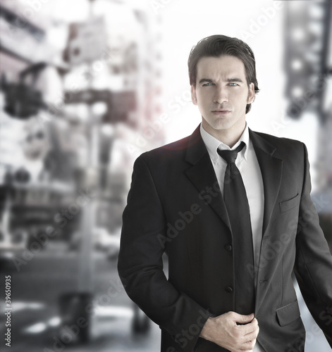 Upscale dynamic man