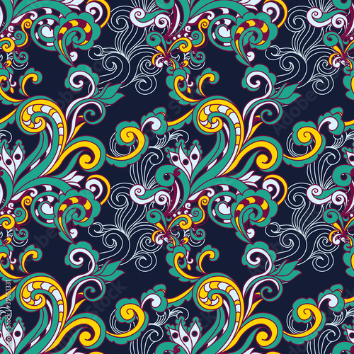 Abstract floral vector seamless pattern