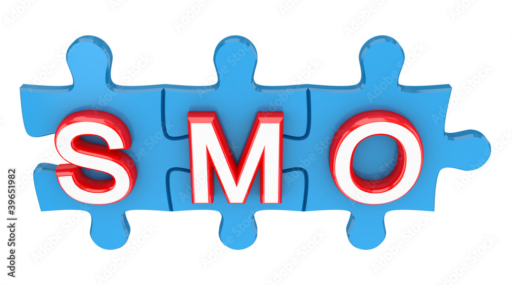 Fototapeta premium Puzzle with a word SMO.