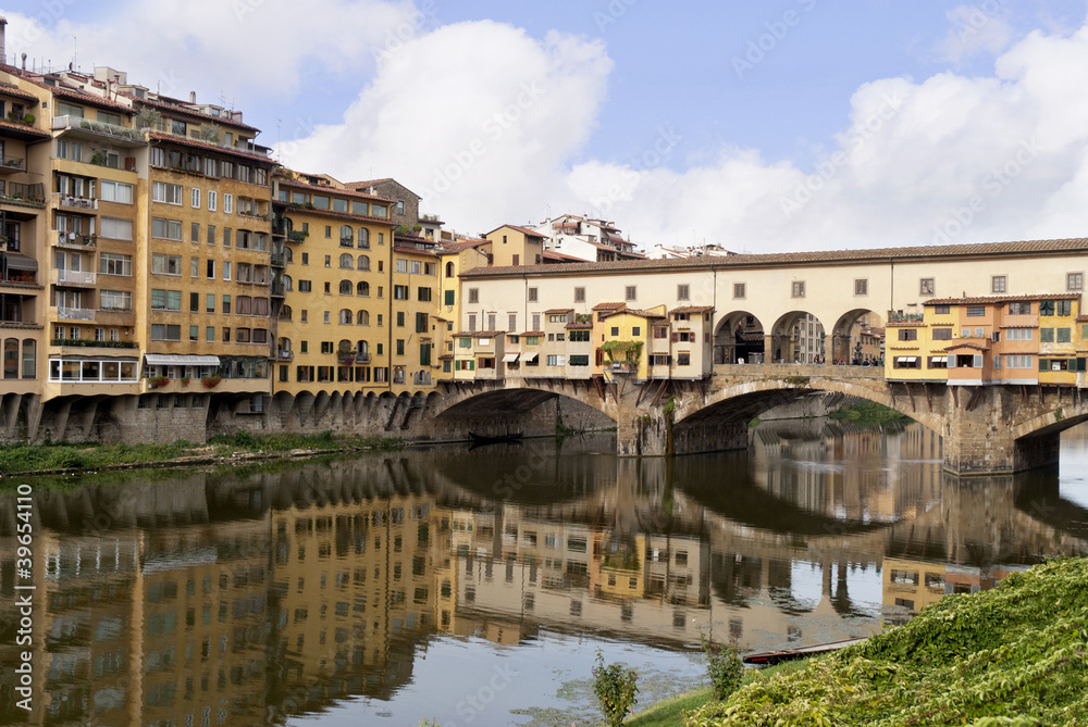 Ponte Vecchio over River Arno in Florence Italy