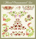 Vector Floral Ornaments in Russian Style