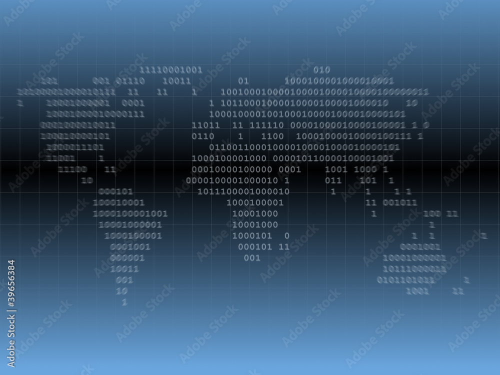 Binary world map