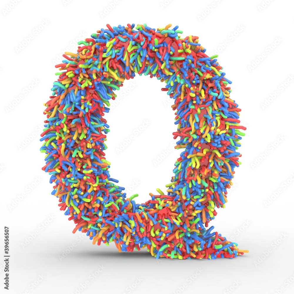 Texteffekt bunte Haare Buchstabe Q Texteffekt bunte Haare Buchstabe Q