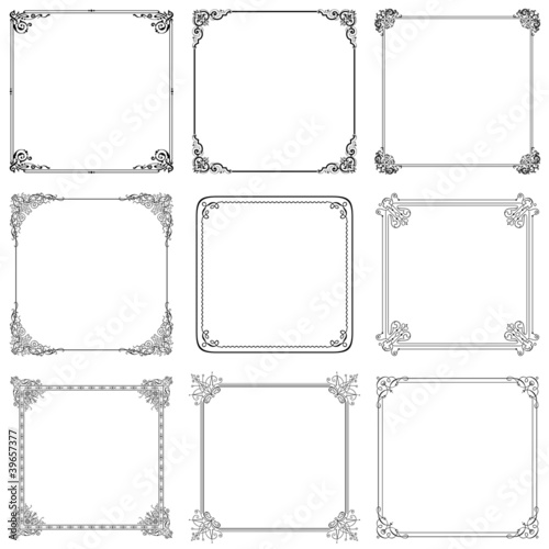 Collection of decorative frames