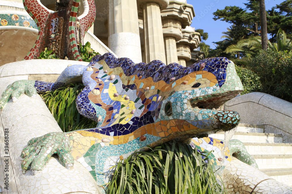 Fototapeta premium Parc Guell Mosaic Lizard