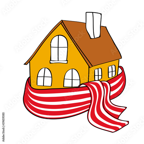 House wrapped in a scarf