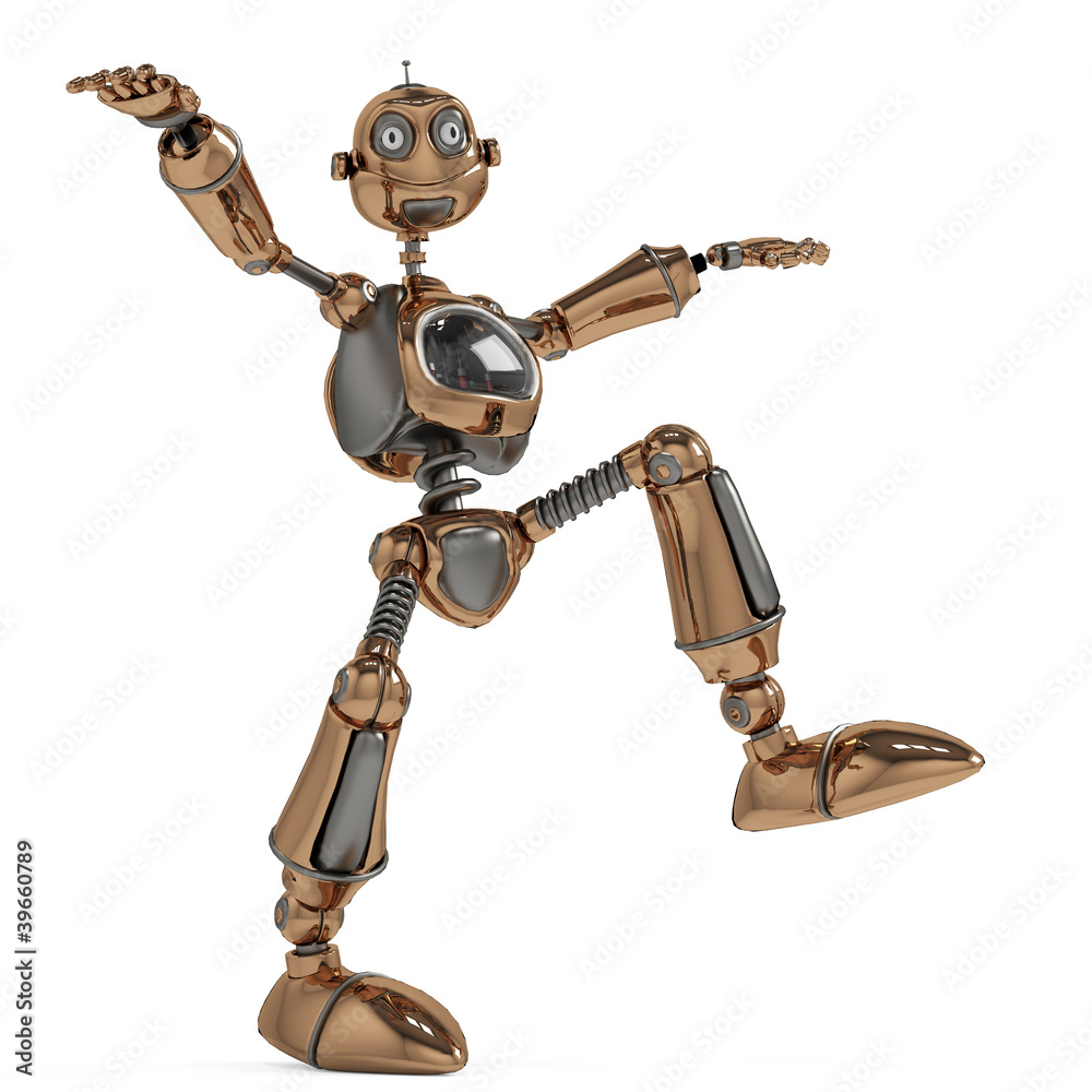 funny robot in the acrobat Illustration Stock | Adobe Stock