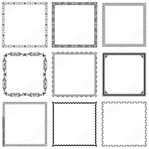 Collection of decorative frames
