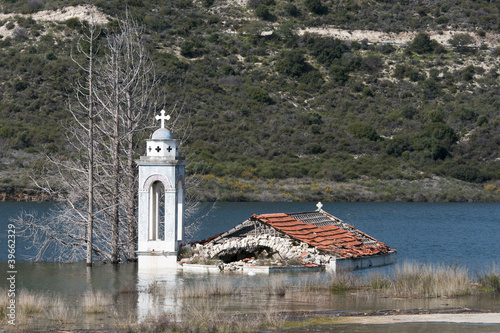 Abandoned flooded church photo