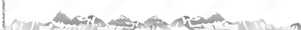 Bergpanorama isoliert Vektor