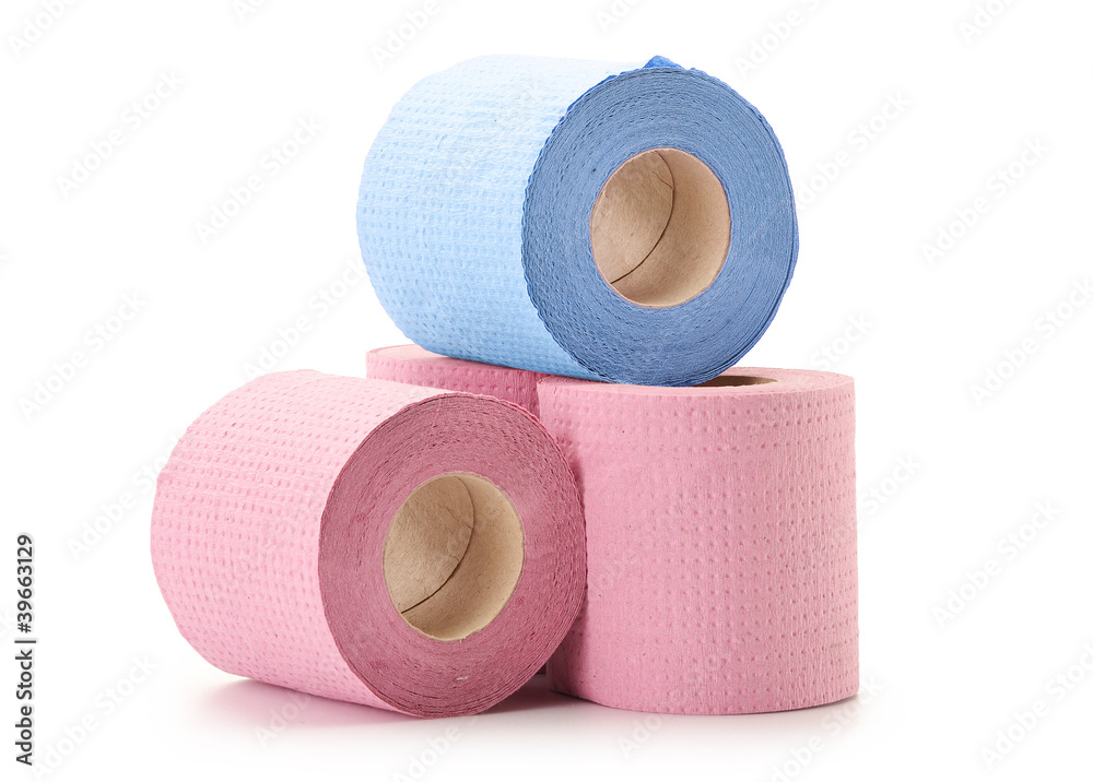 Toilet paper isolated on white Toilet paper isolated on white