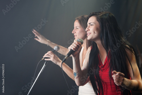 Female singers performing