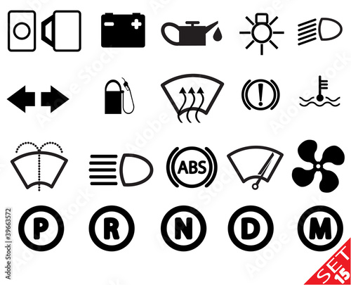 Car part icon set 15