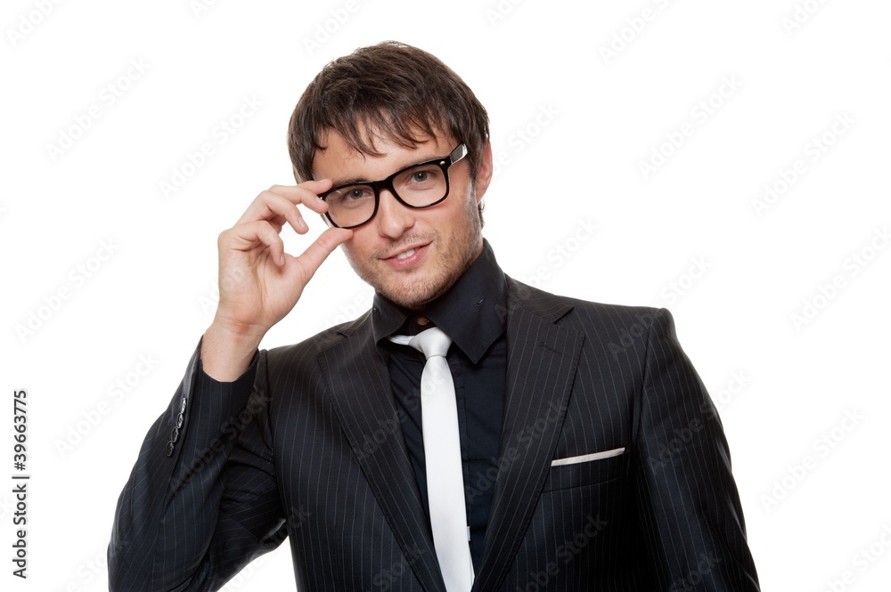 Handsome young man isolated on white. Handsome young man isolated on white.