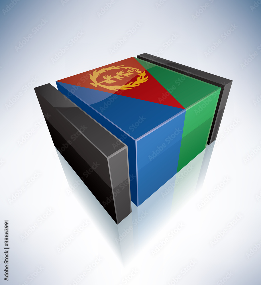 3D flag of Eritrea 3D flag of Eritrea