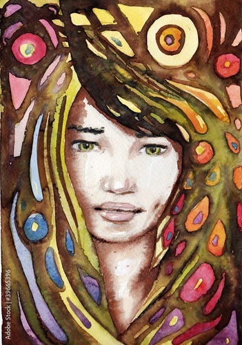 abstrakcyjny portret kobiety