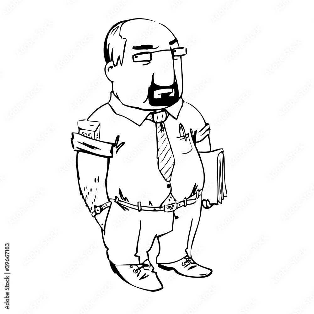 Black and white Sketch Vector Businessman Black and white Sketch Vector Businessman