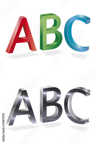 ABC Großbuchstaben 3d Optik