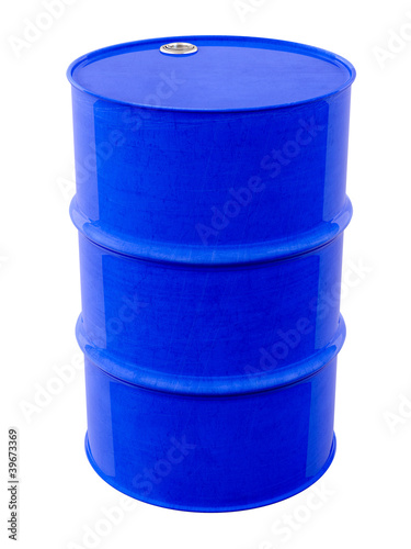 Blue metal barrel