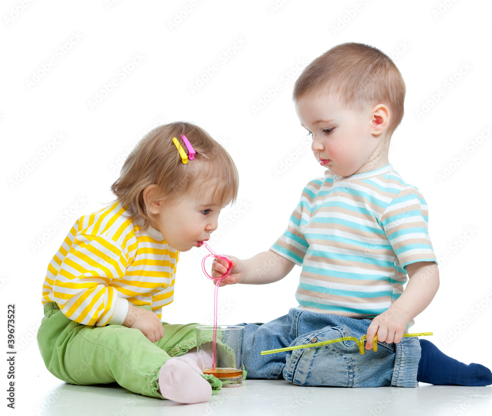 adorable child drinking juice from glass adorable child drinking juice from glass