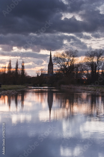 Salisbury cathedral and the water meadows