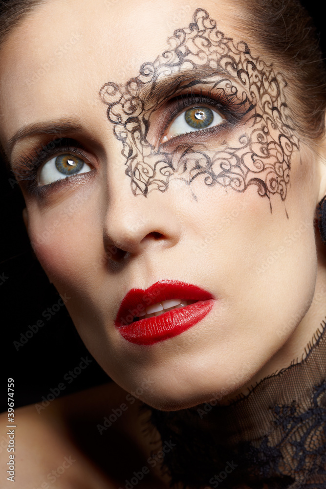 gorgeous woman with bodyart gorgeous woman with bodyart