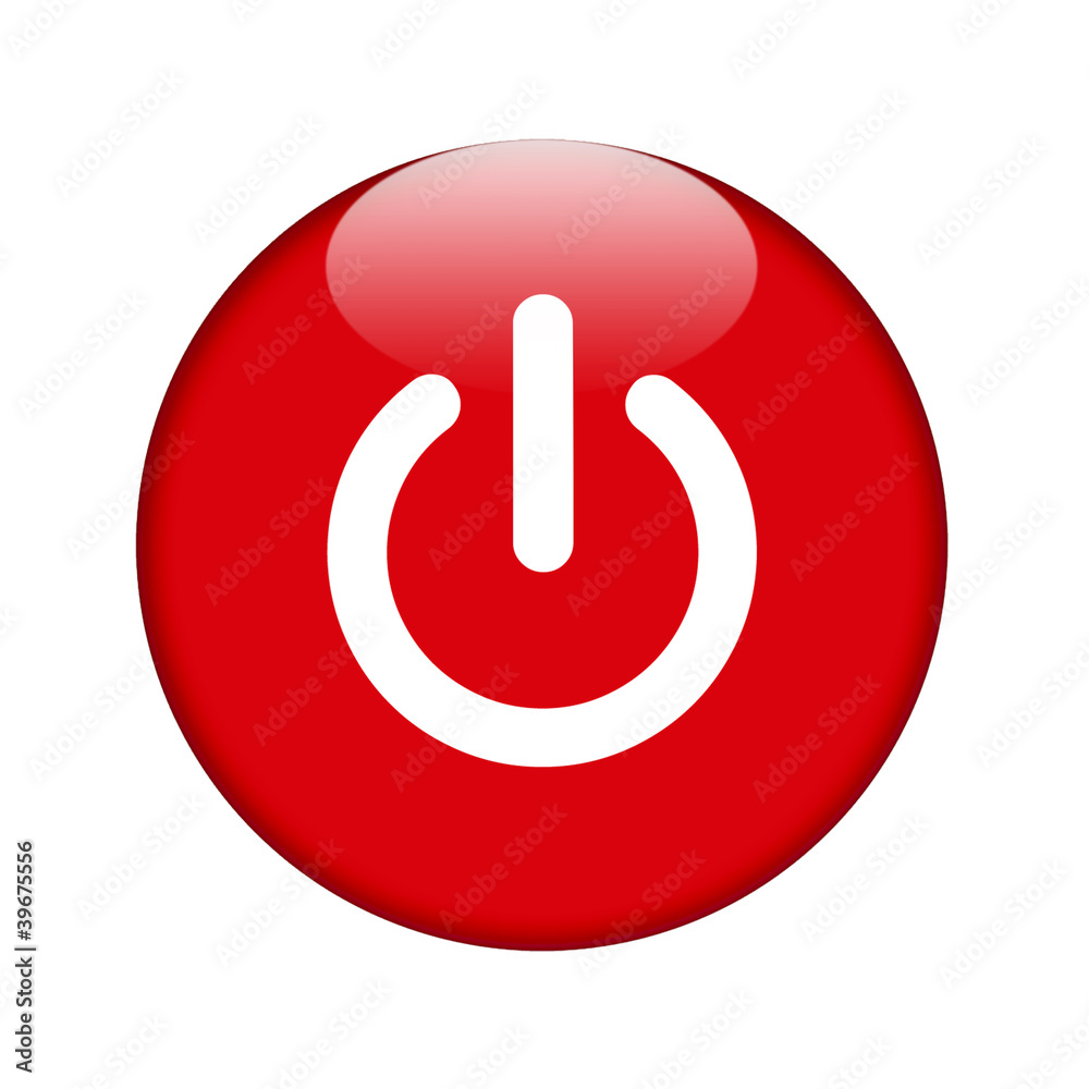 Power Symbol Button rot Power Symbol Button rot