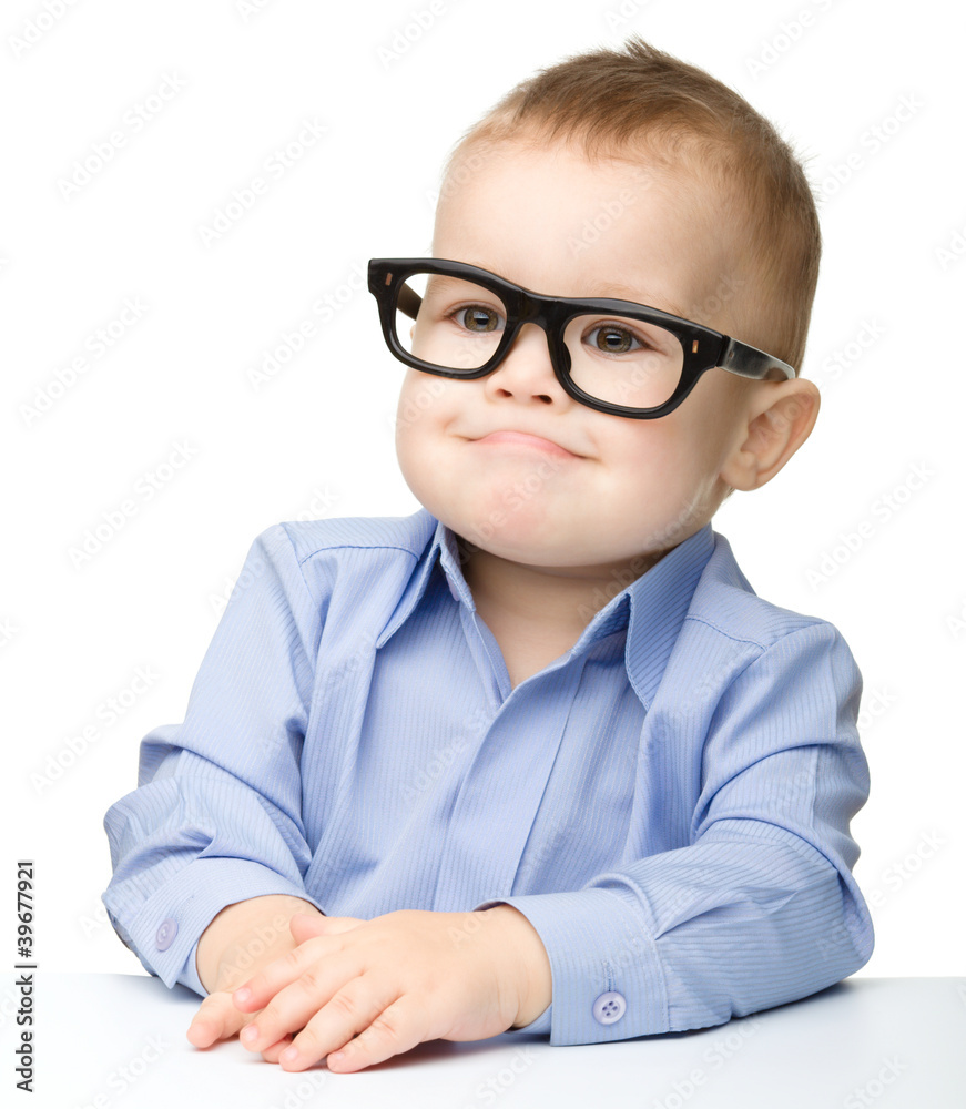 Portrait of a cute little boy wearing glasses Portrait of a cute little boy wearing glasses