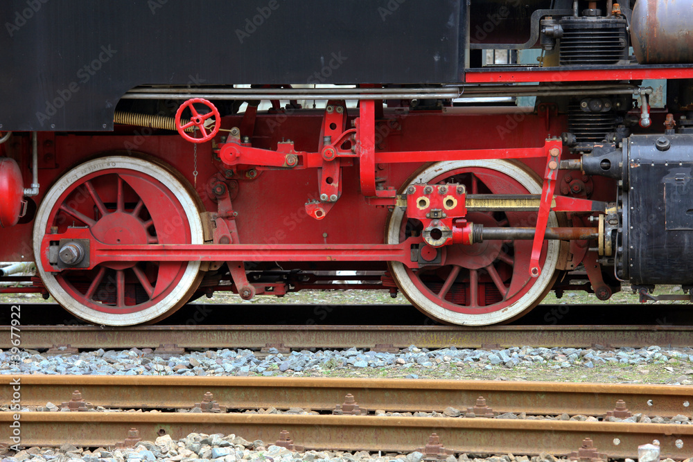 Details einer Dampflokomotive