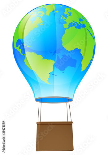 Hot air balloon globe