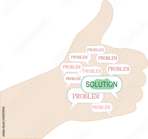 thumb up symbol with social network concept ideas