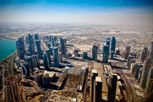 airview on modern Doha photo