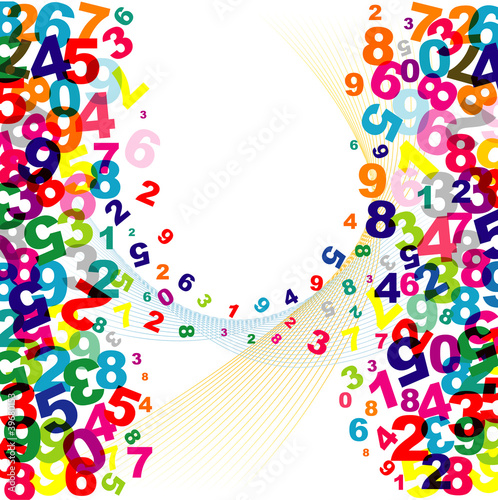 vector colorful numbering background