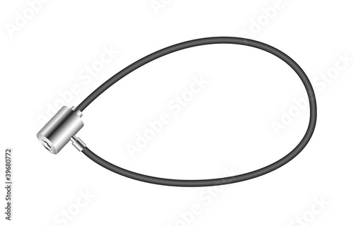 Black bicycle lock