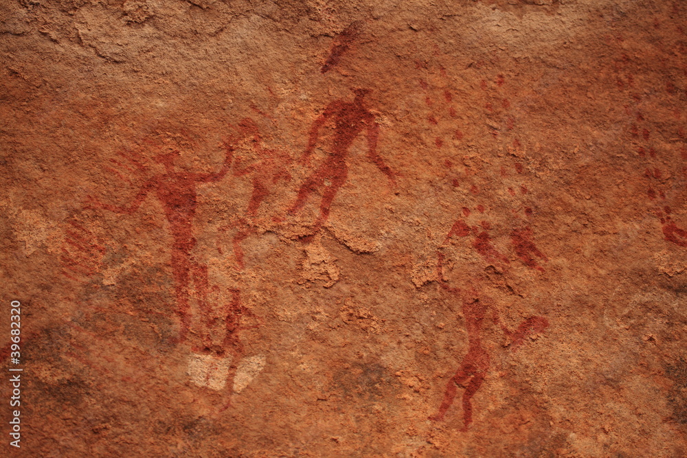 Felszeichnungen in der Sahara Algerien Stock Photo | Adobe Stock