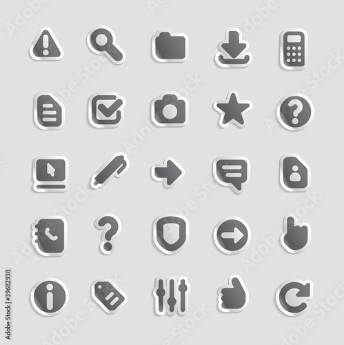 Sticker icons for interface