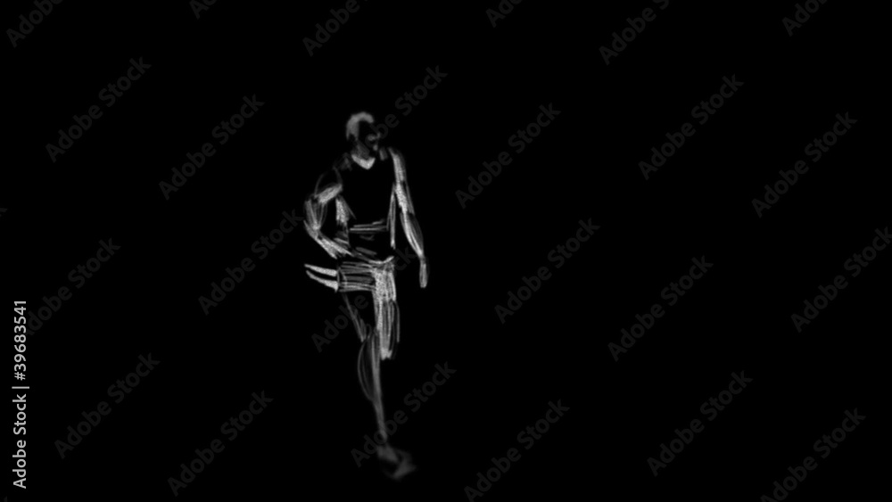 Athlete becomes leopard - rotoscoping technique