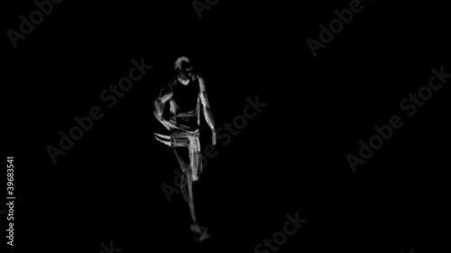 Athlete becomes leopard - rotoscoping technique photo