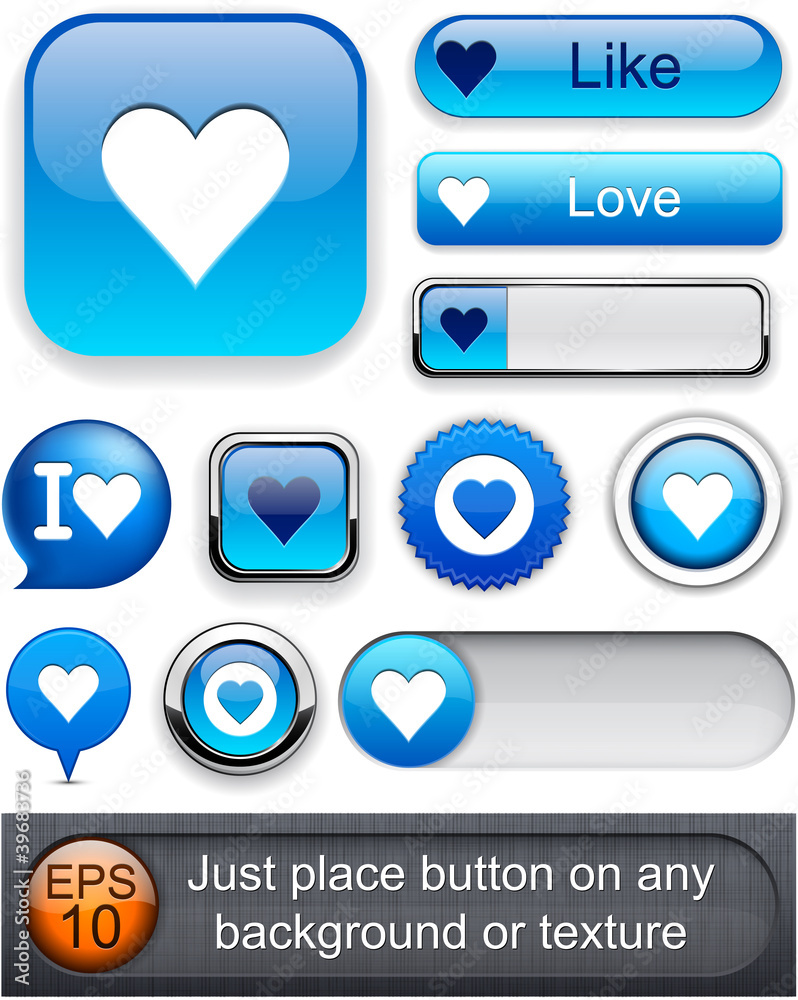 Like high-detailed modern buttons. Like high-detailed modern buttons.