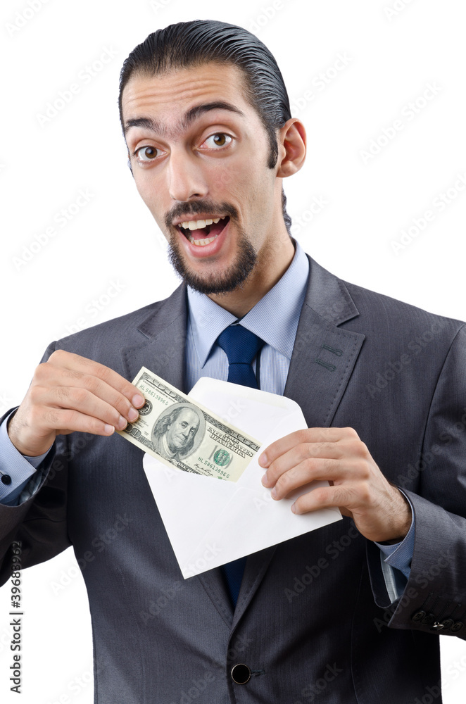 Businessman with american dollars Businessman with american dollars