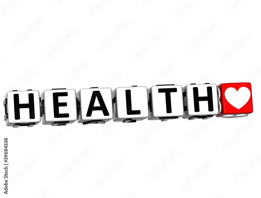 3D Health Block Button text