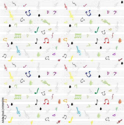 seamless pattern wallpaper of musical notes