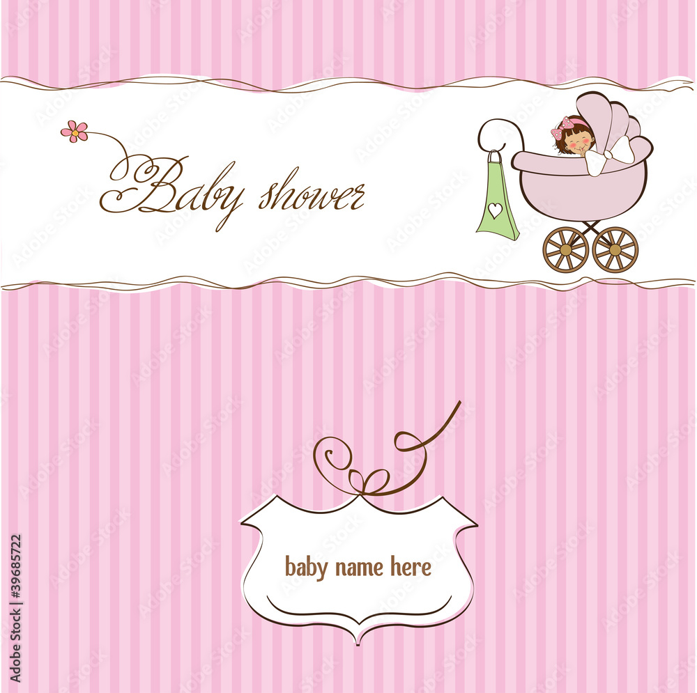 baby girl announcement card baby girl announcement card