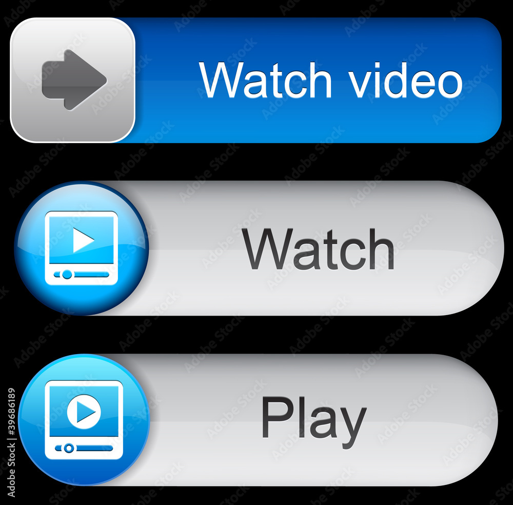 Watch high-detailed modern buttons. Watch high-detailed modern buttons.