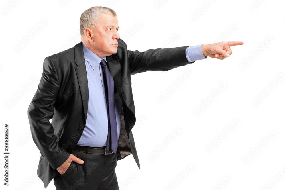 An angry boss firing an employee An angry boss firing an employee