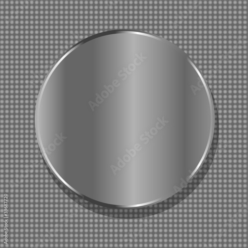 vector blank circle metal plate
